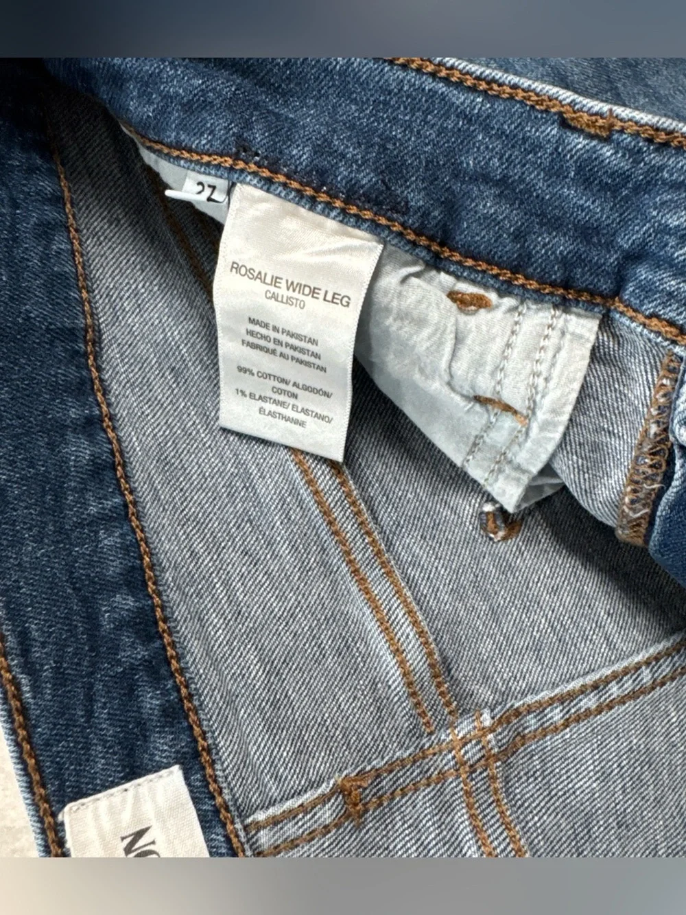 HUDSON Jeans Rosalie Wide Leg Womens 27 Blue Callisto Mid Rise Dark Denim Wash